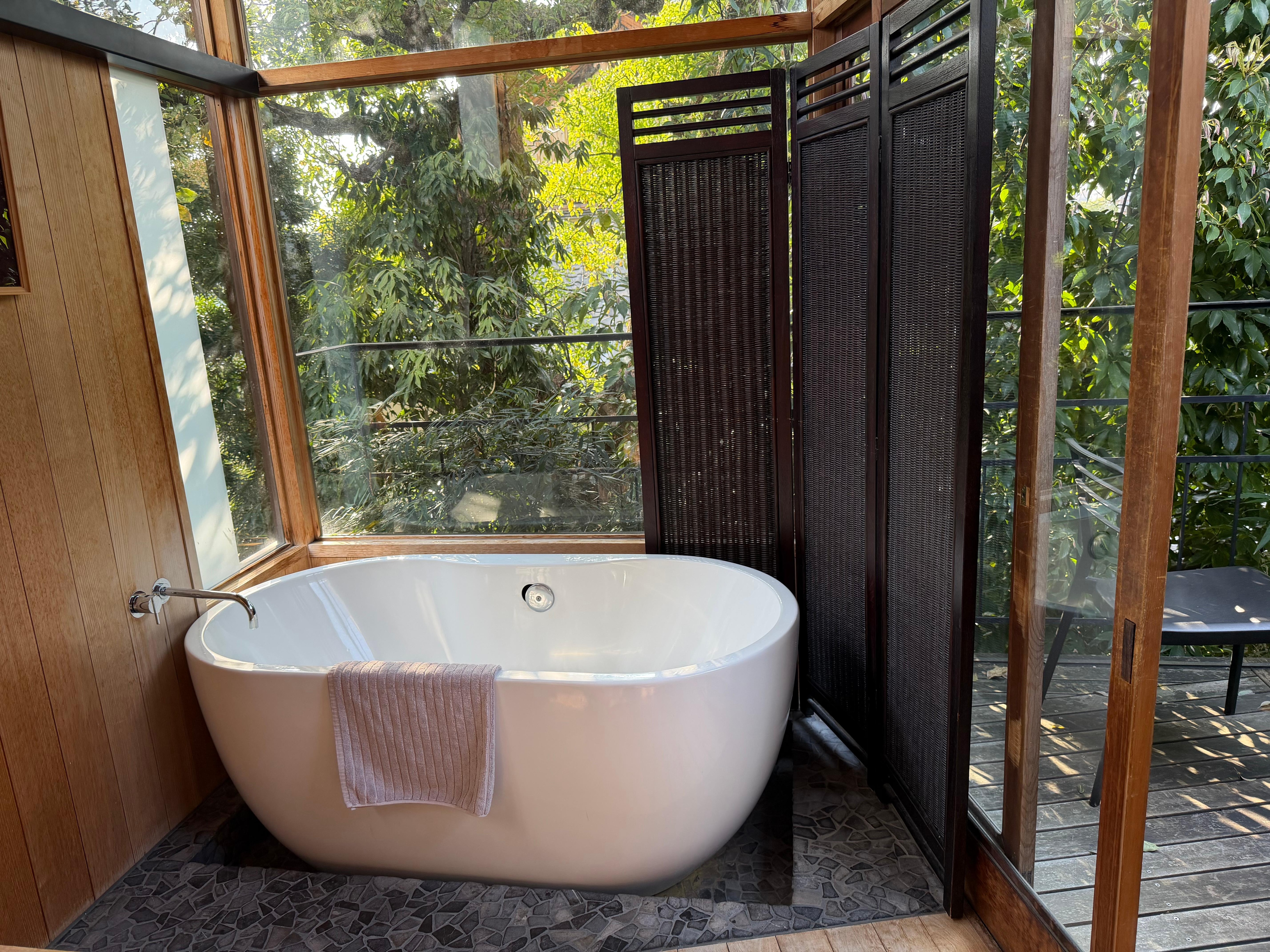 Best way to relax after a busy day of walking!