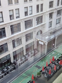 View of the 230 Rooftop Bar entrance, from the room.
