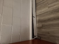 Flooring and wallboard coming apart. Extremely dirty