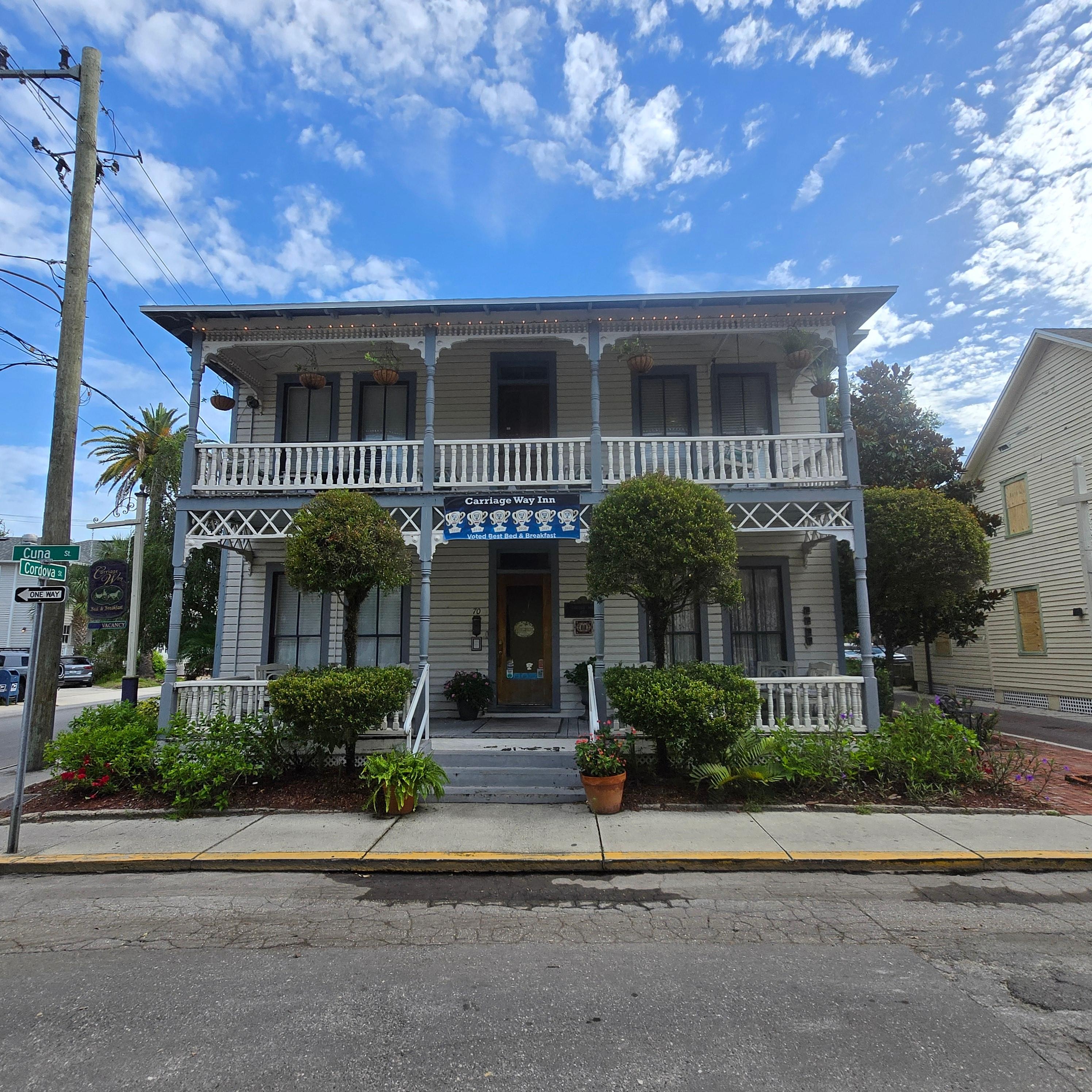 Front of property facing Cuna Street.