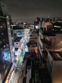 Night time View from bedroom window.