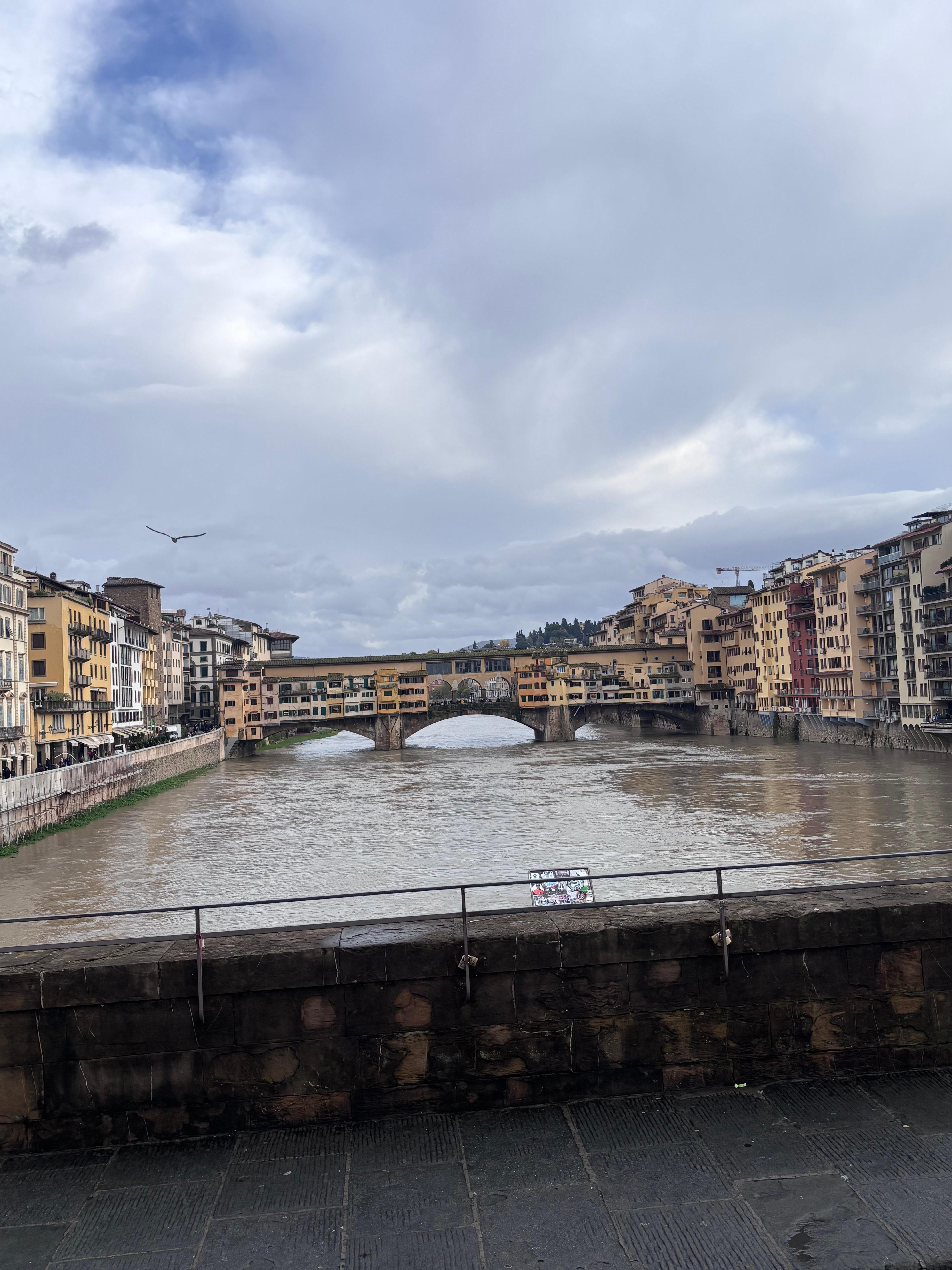 Bridge to cross into town facing Ponte Vecchio