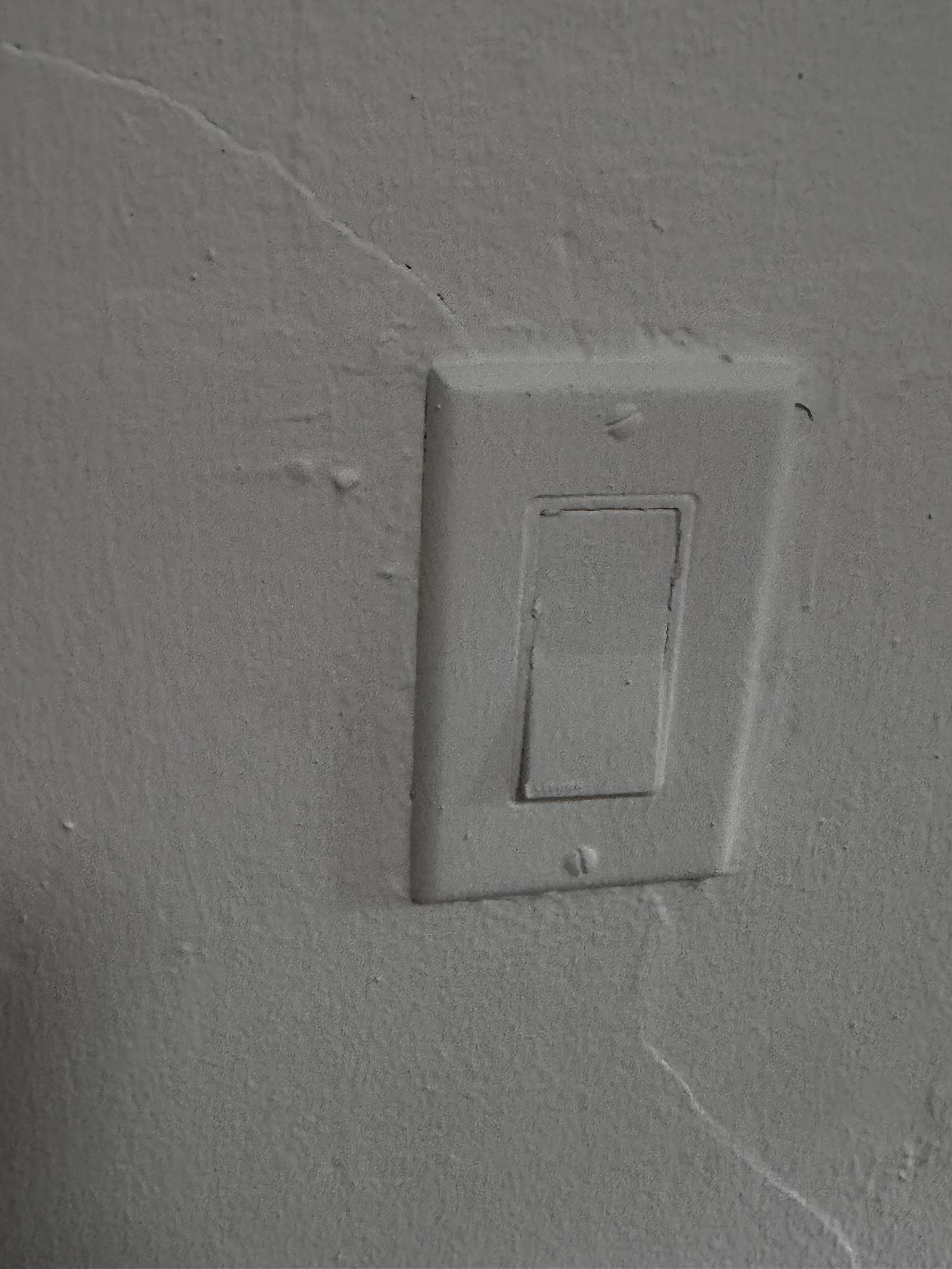 Painted stuck light switch. 