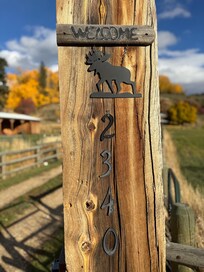 Welcome sign on the gate