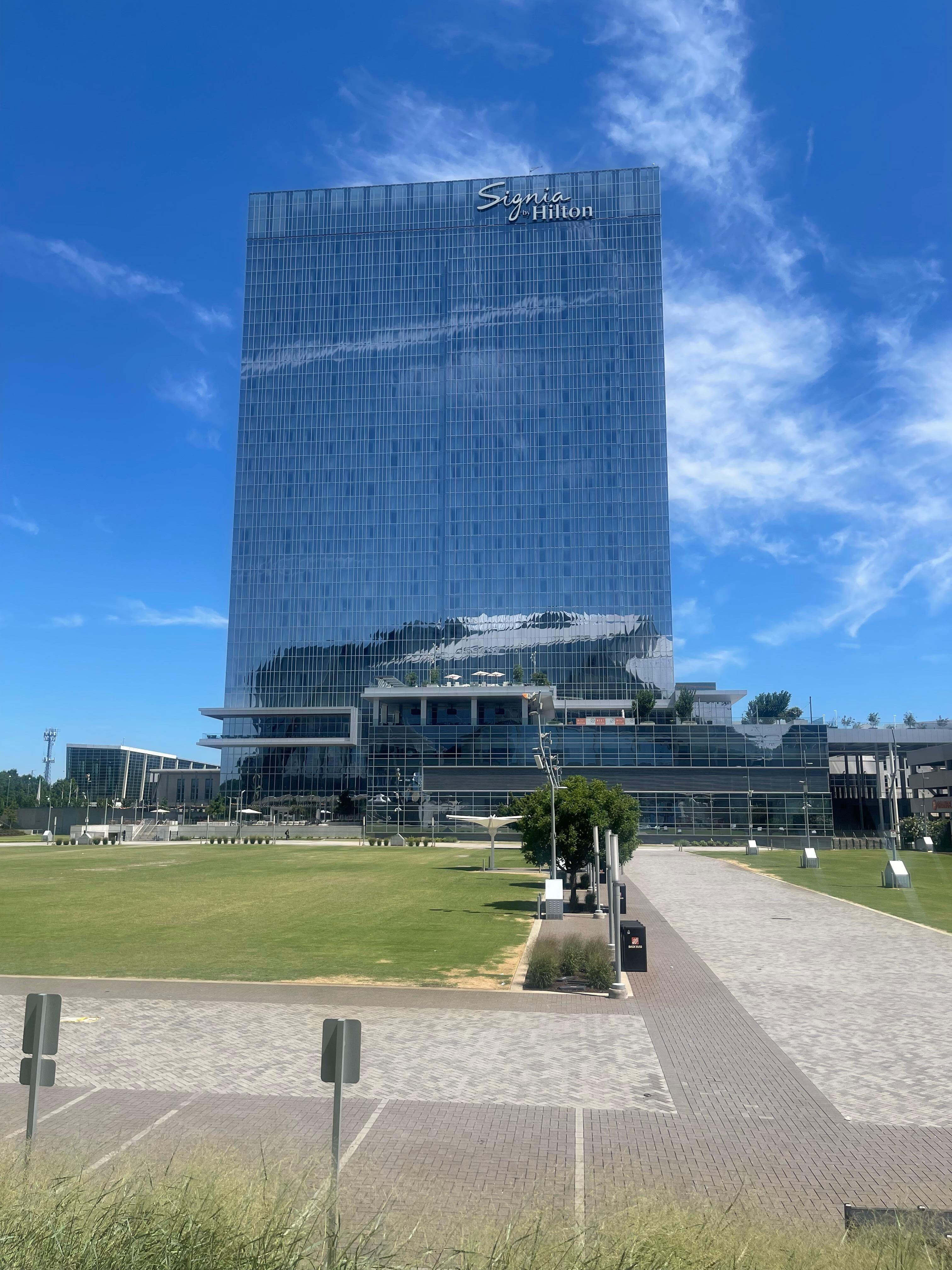 Outside hotel