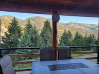 View off the covered deck
