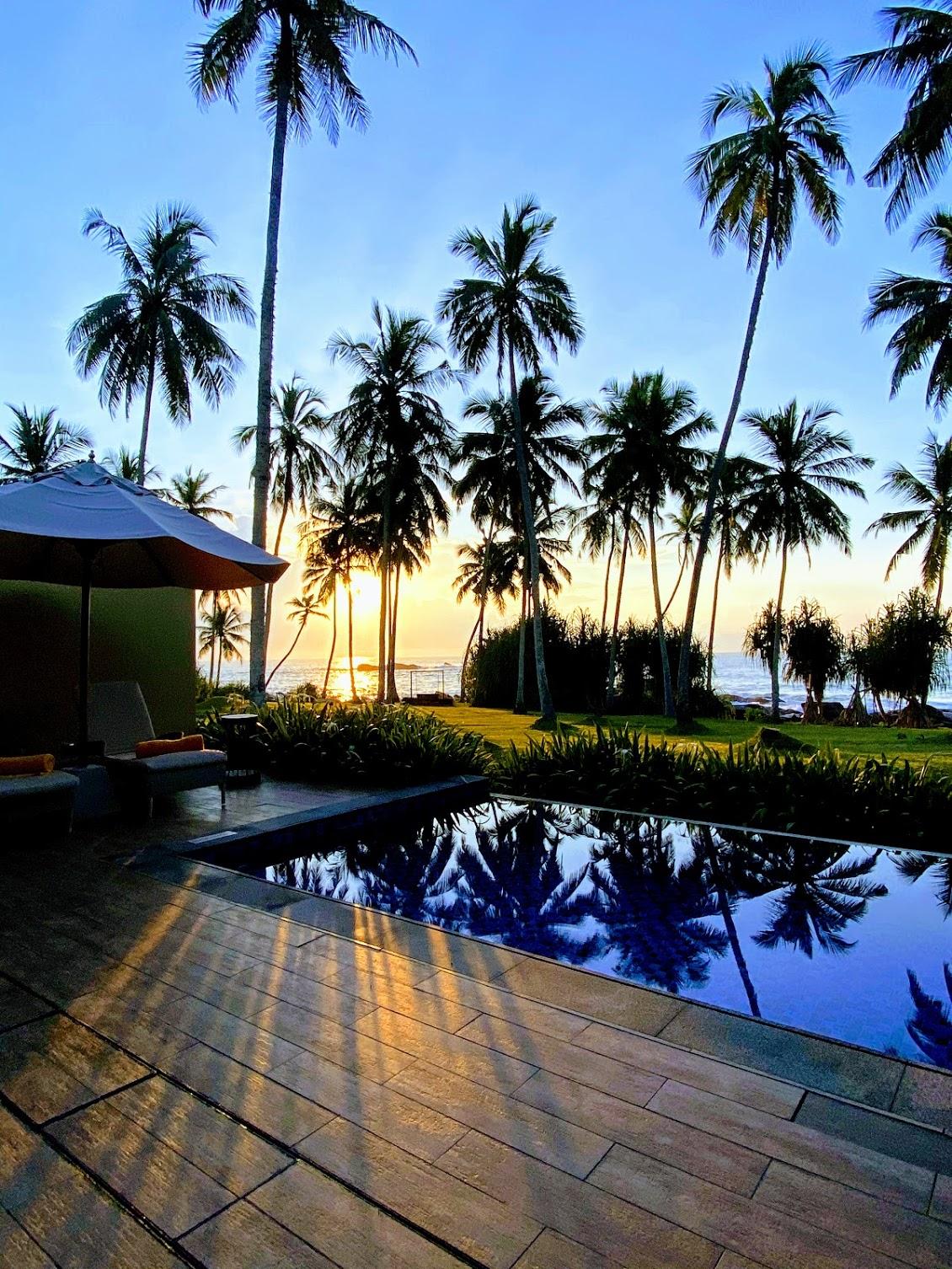 View from the private pool in the villa. 