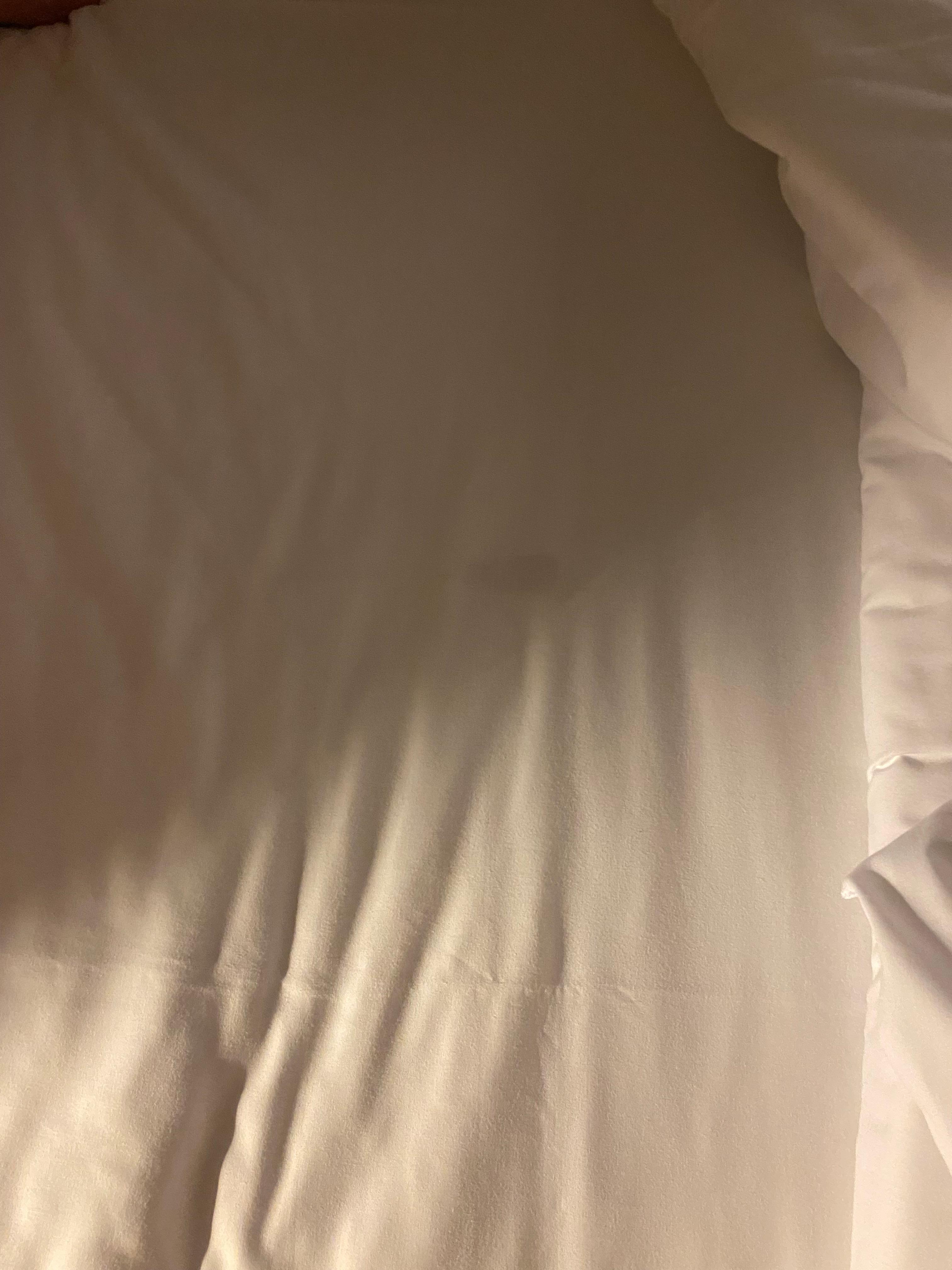 Stain on the bedding 