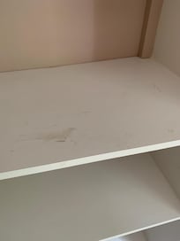 Ughie inside of the wardrobe. I certainly wouldn’t put my clothes in here