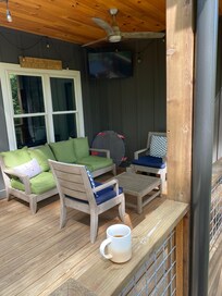 Sitting area on the back deck