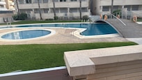 Large pool with children’s paddling pool