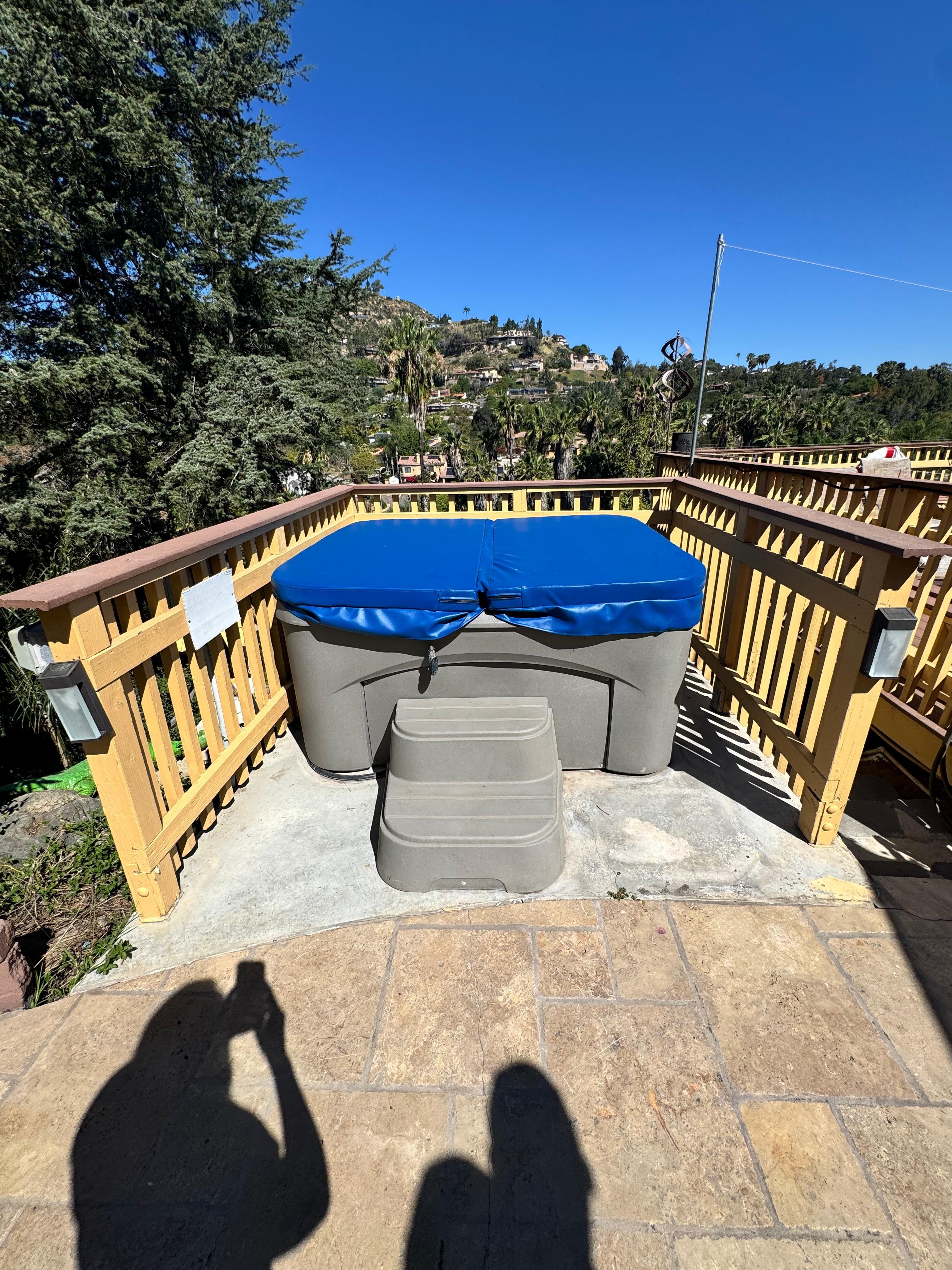 Enjoy relaxing nights under the stars in the hot tub!