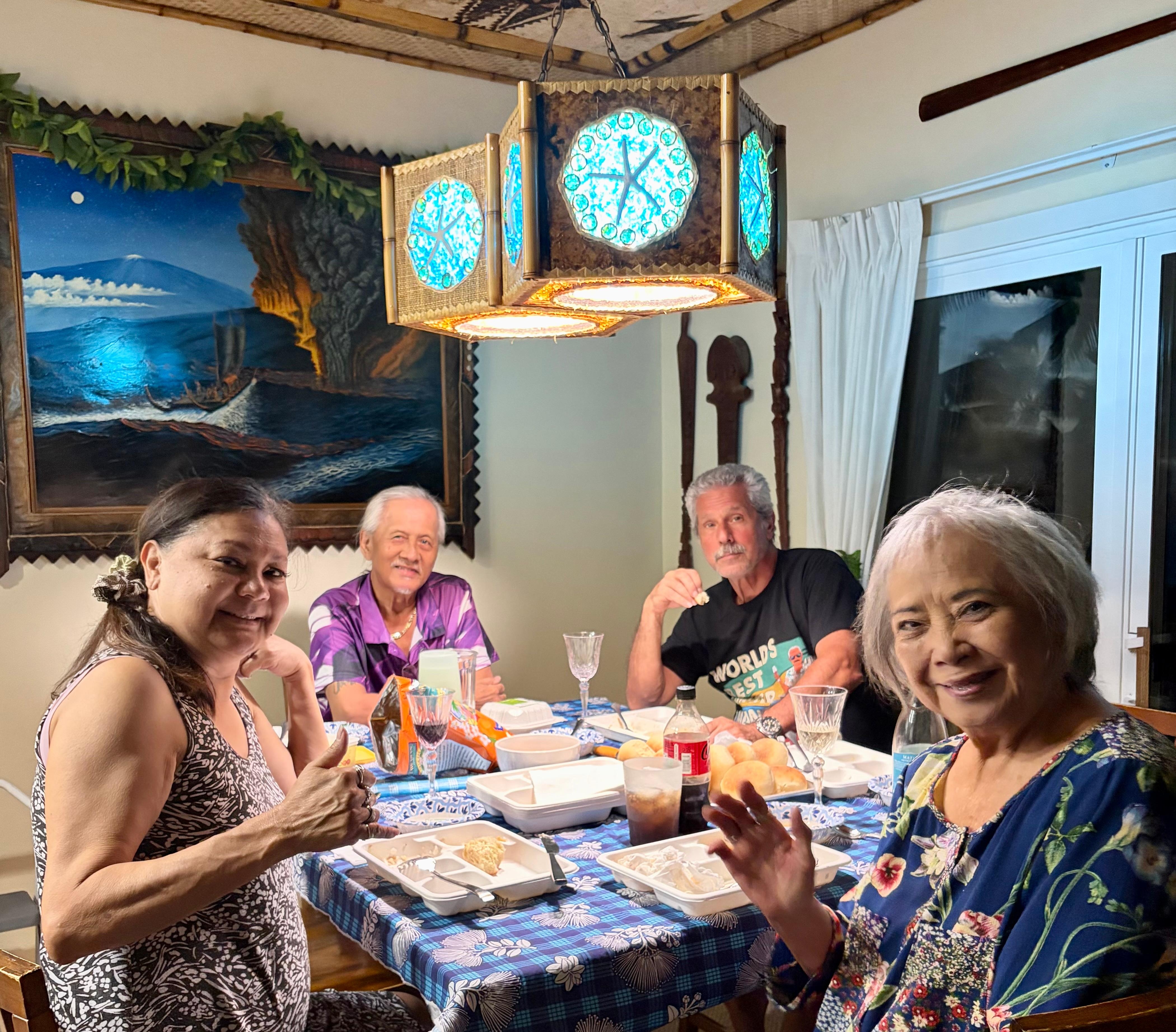 Ohana playing hanafuda. 