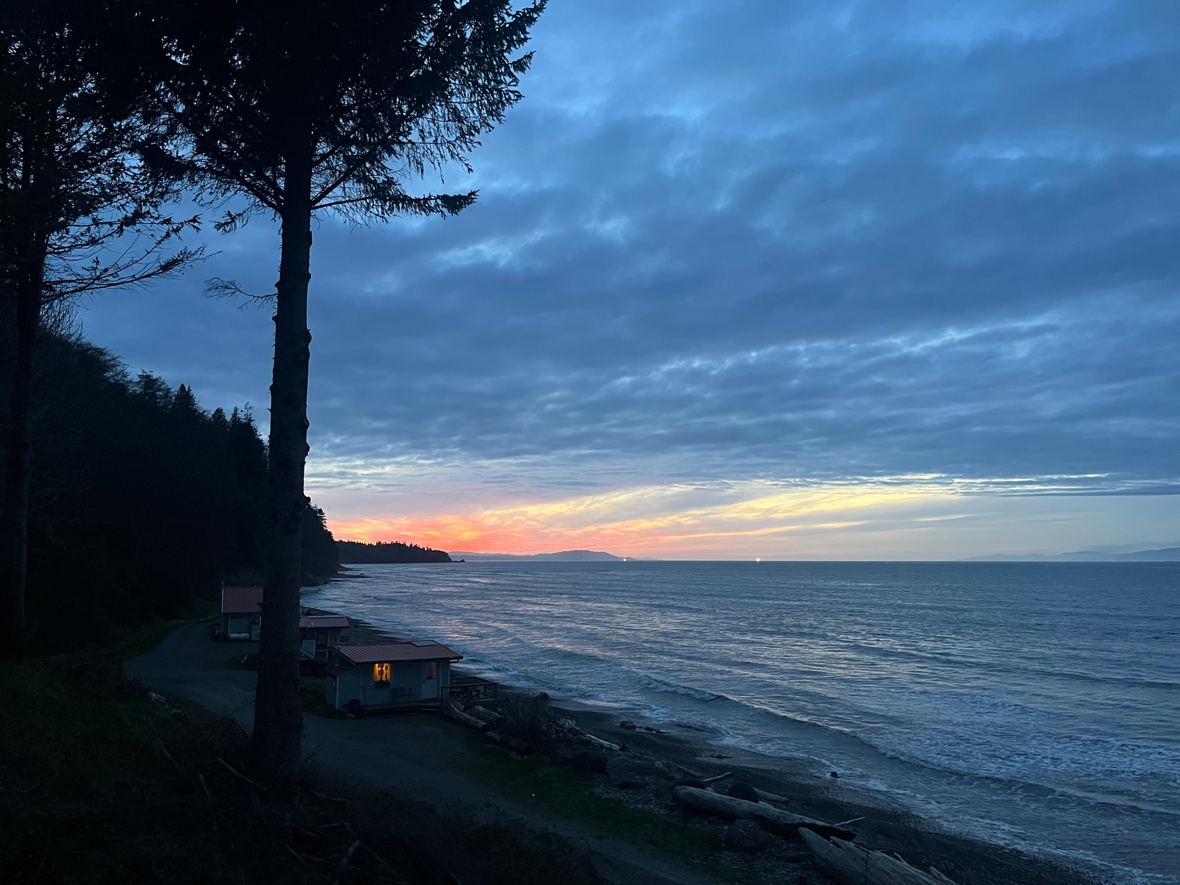 Sunset from the porch. 