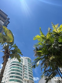 View at pool looking up