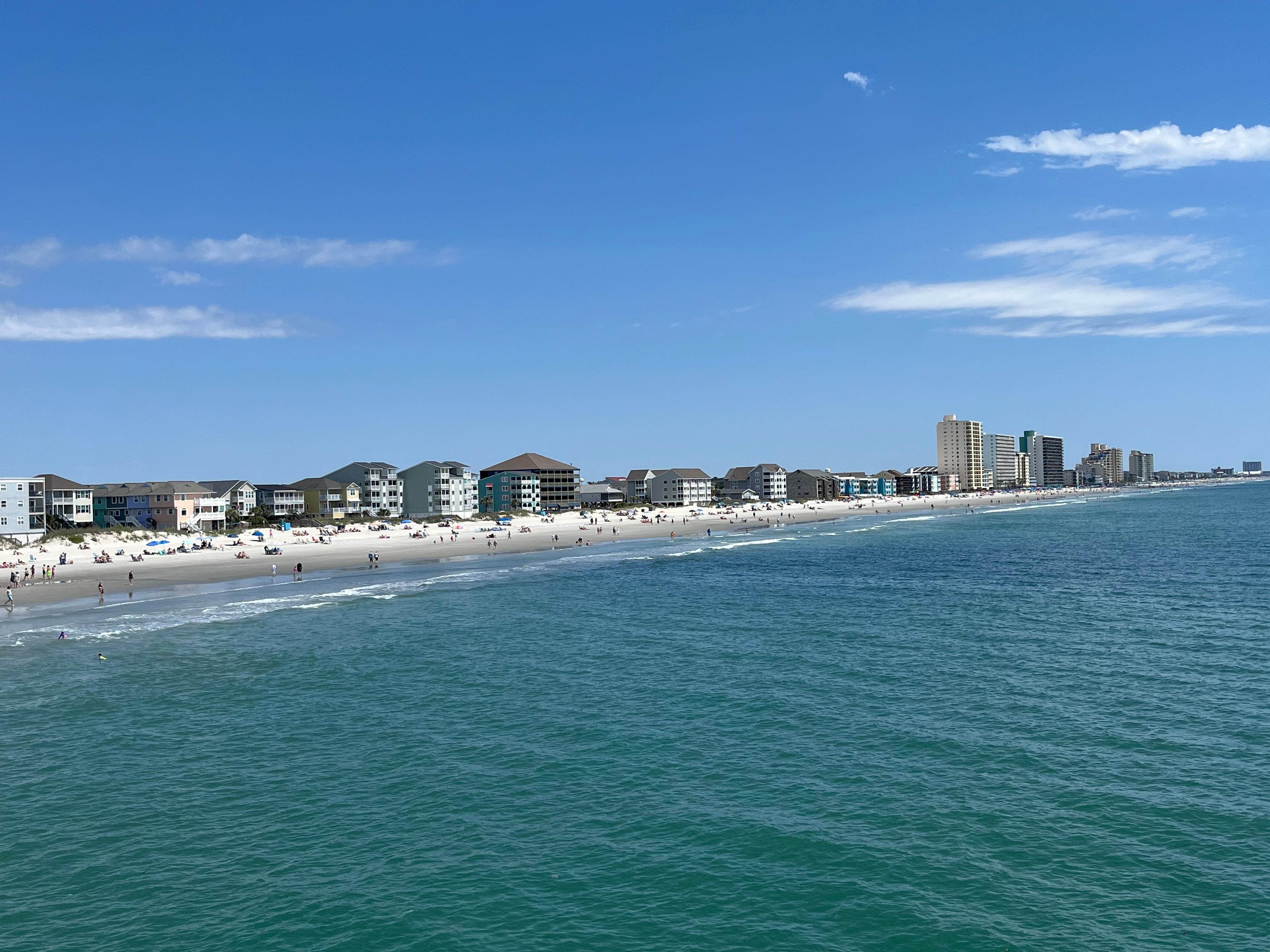View of the beach from the Garden City Pier