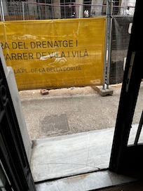 View as you stepped out the front door of the building