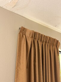 Water stains on the ceiling and peeling drywall