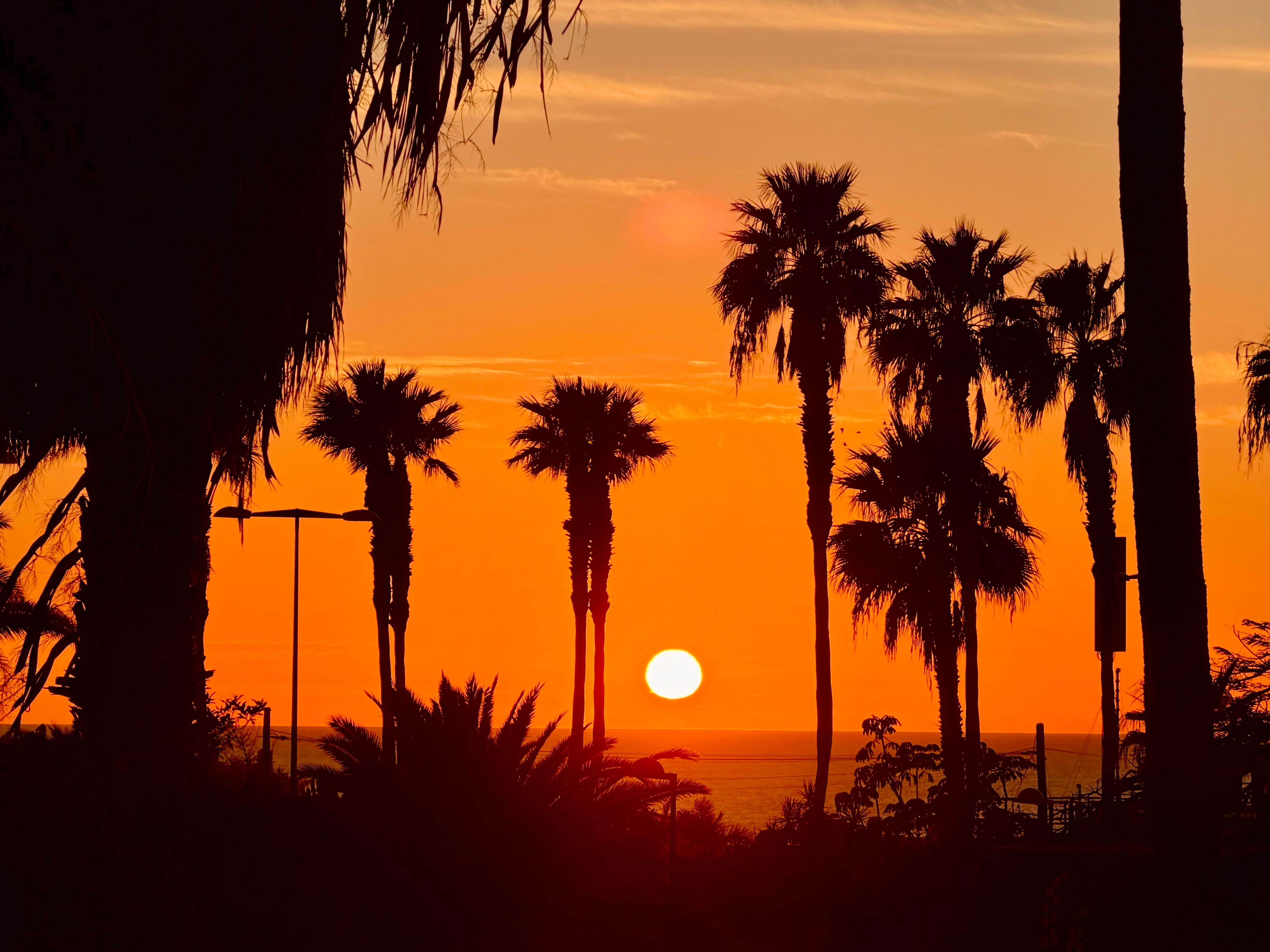 Und fast jeden Abend wunderschöne Sonnenuntergänge vom Appartement aus.