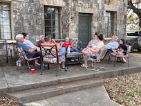 Wide front porch conducive to conversations