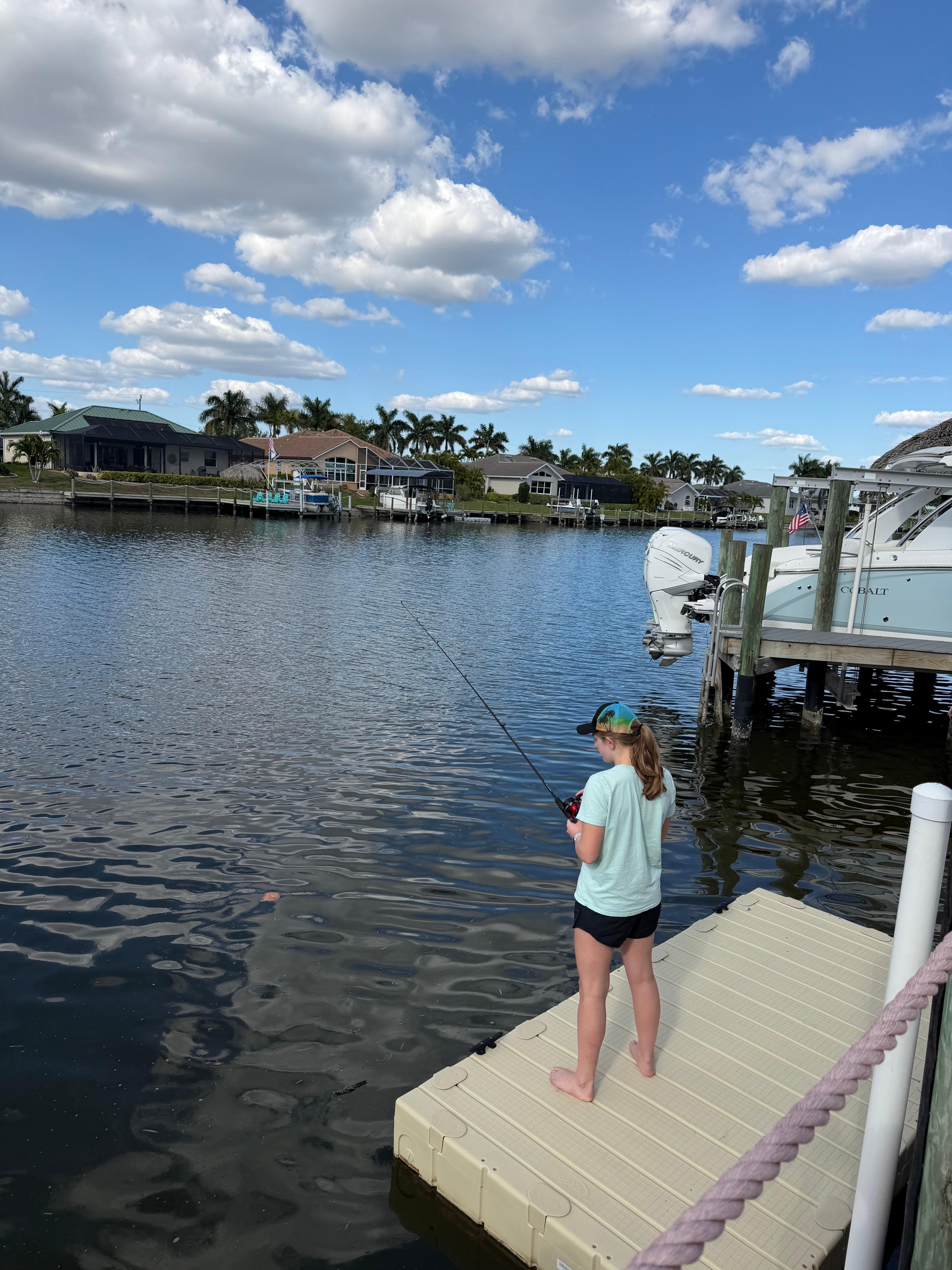 Fishing from the dock