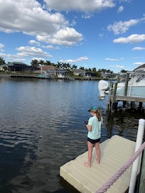 Fishing from the dock