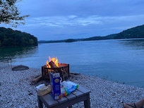 A fire and s'mores