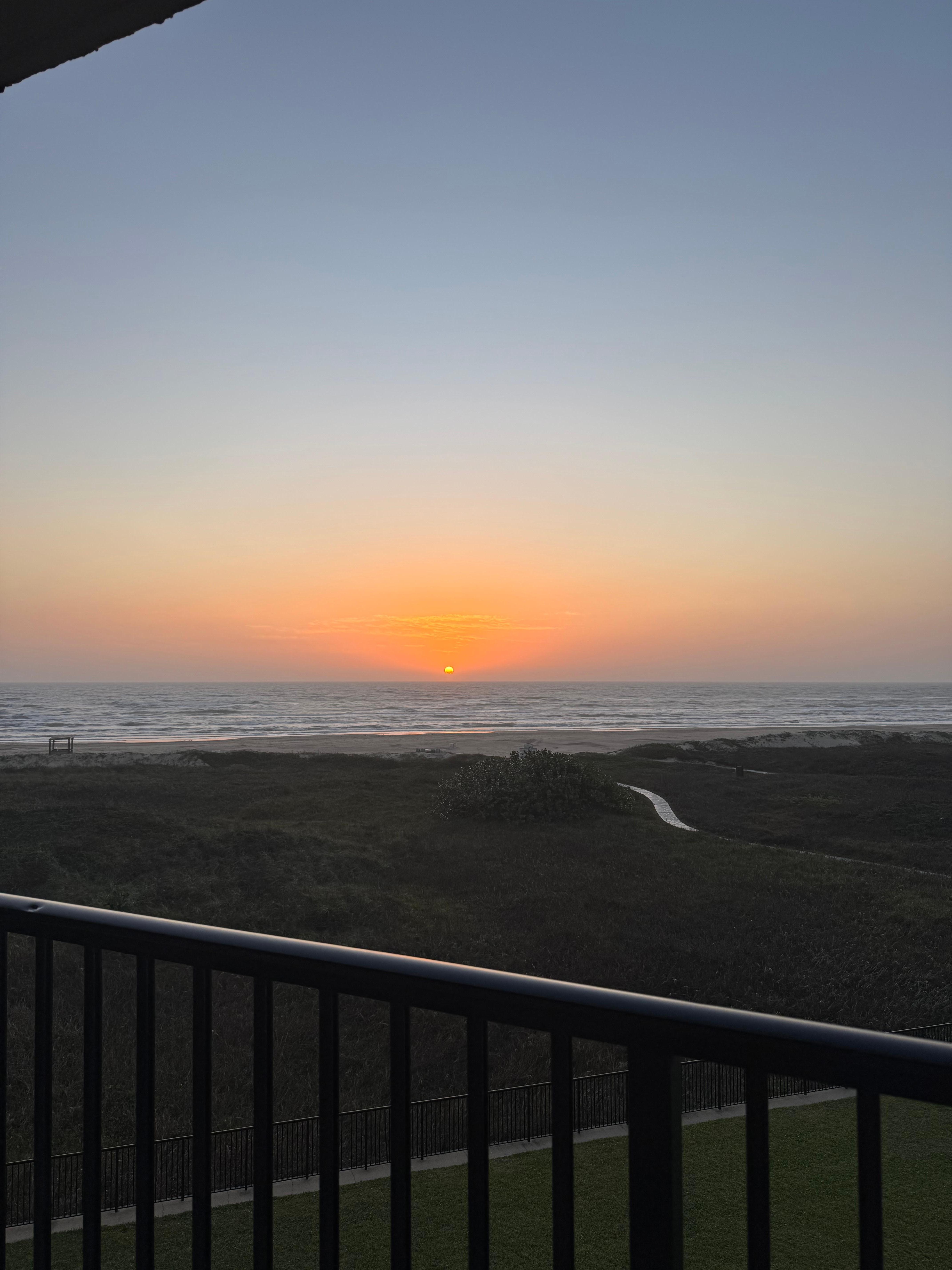 Sunrise from the balcony 