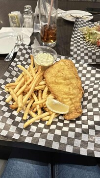 Crispy fish and chips