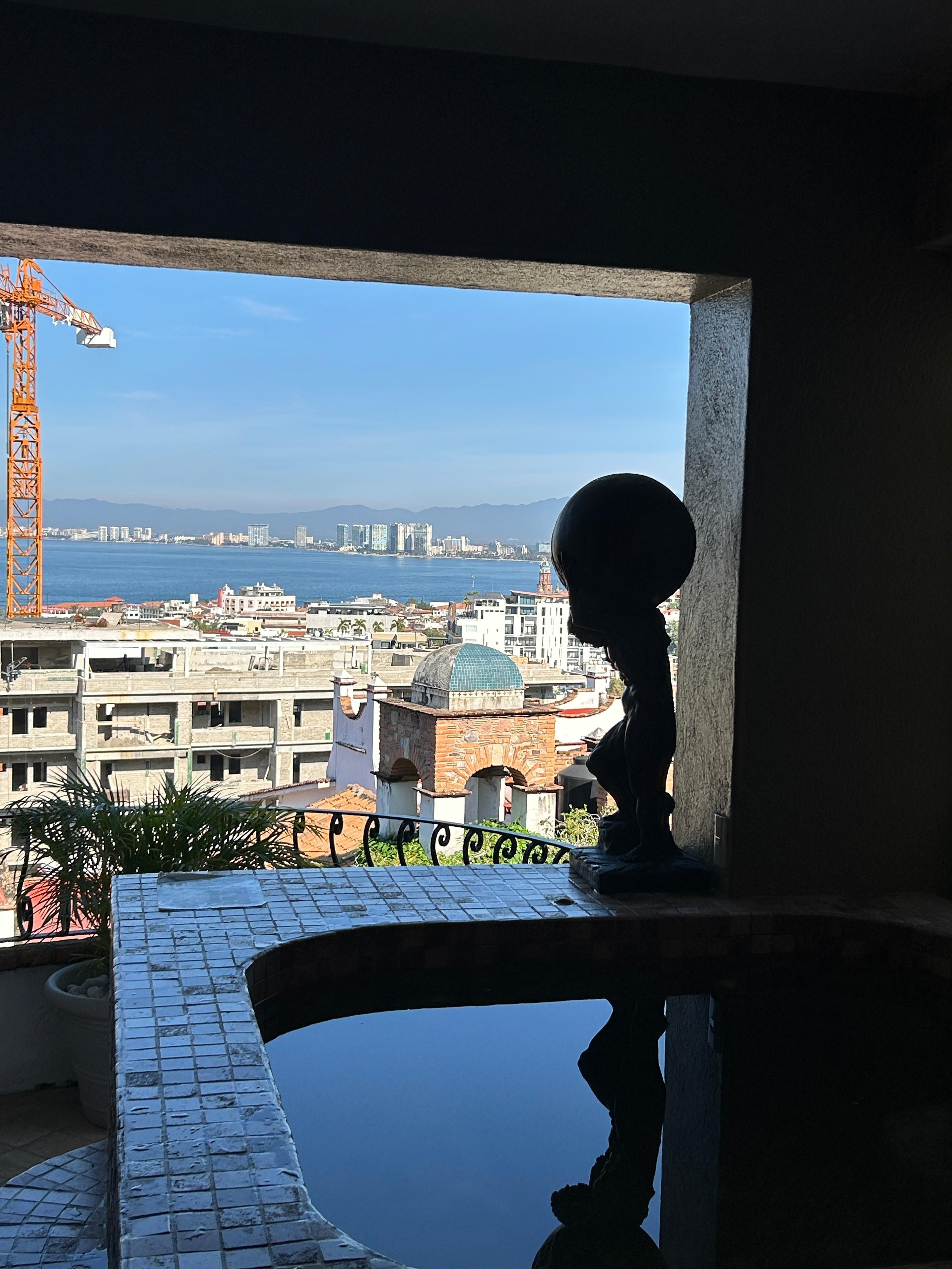 view from hot tub off the master bedroom