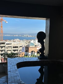 view from hot tub off the master bedroom