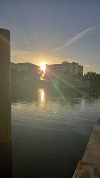 Sunset down by the canal at the condo.
