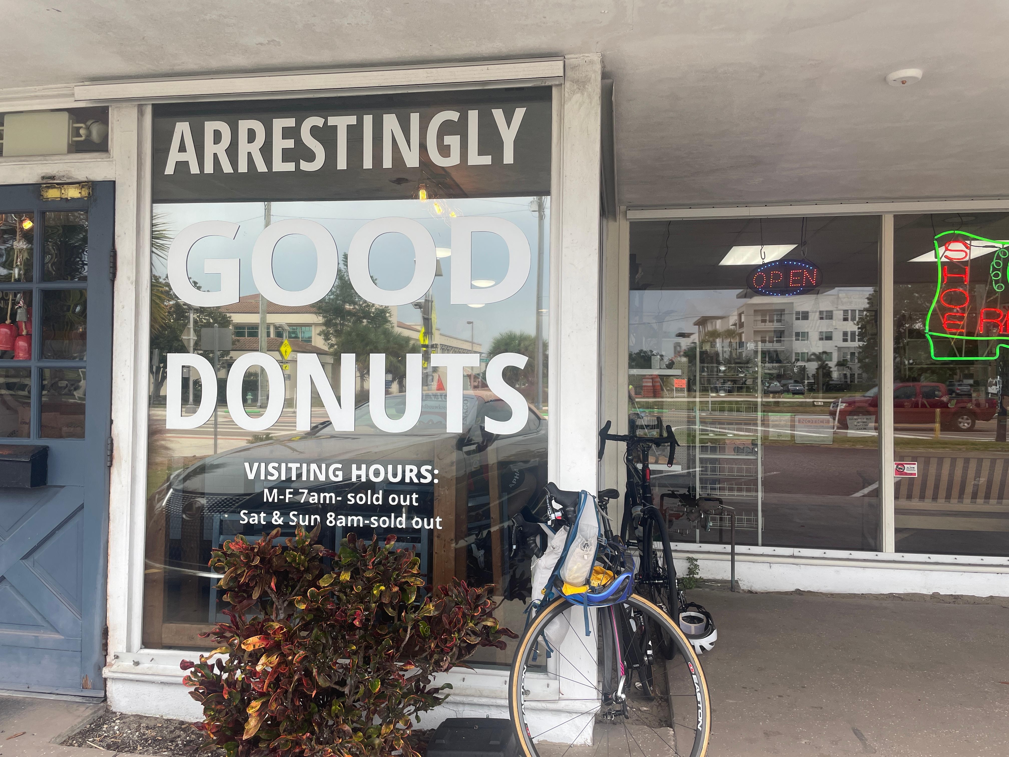 Great Donuts at the northern terminus of the Legacy Trail!