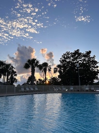 Sunset swim at the pool!