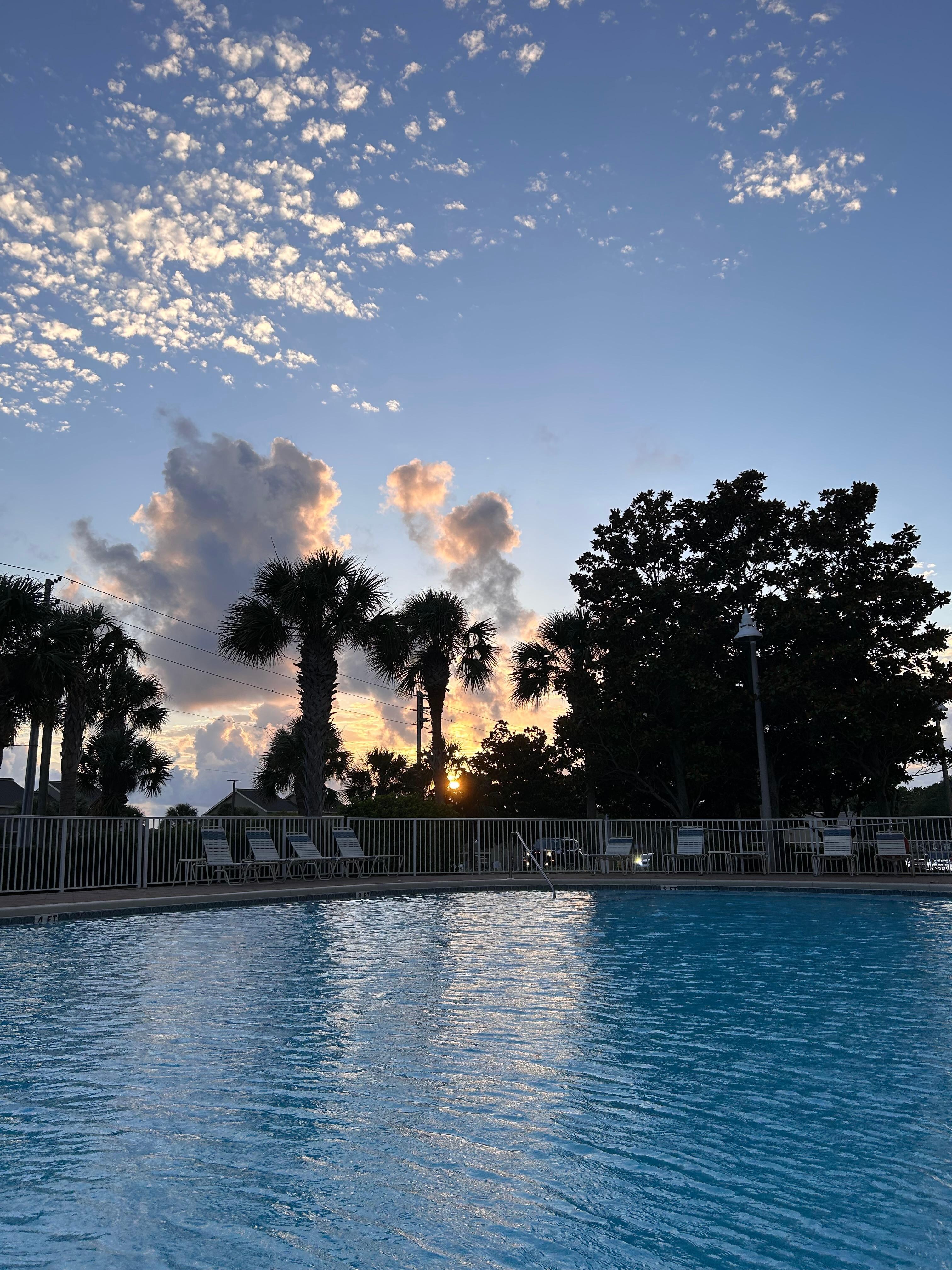 Sunset swim at the pool!