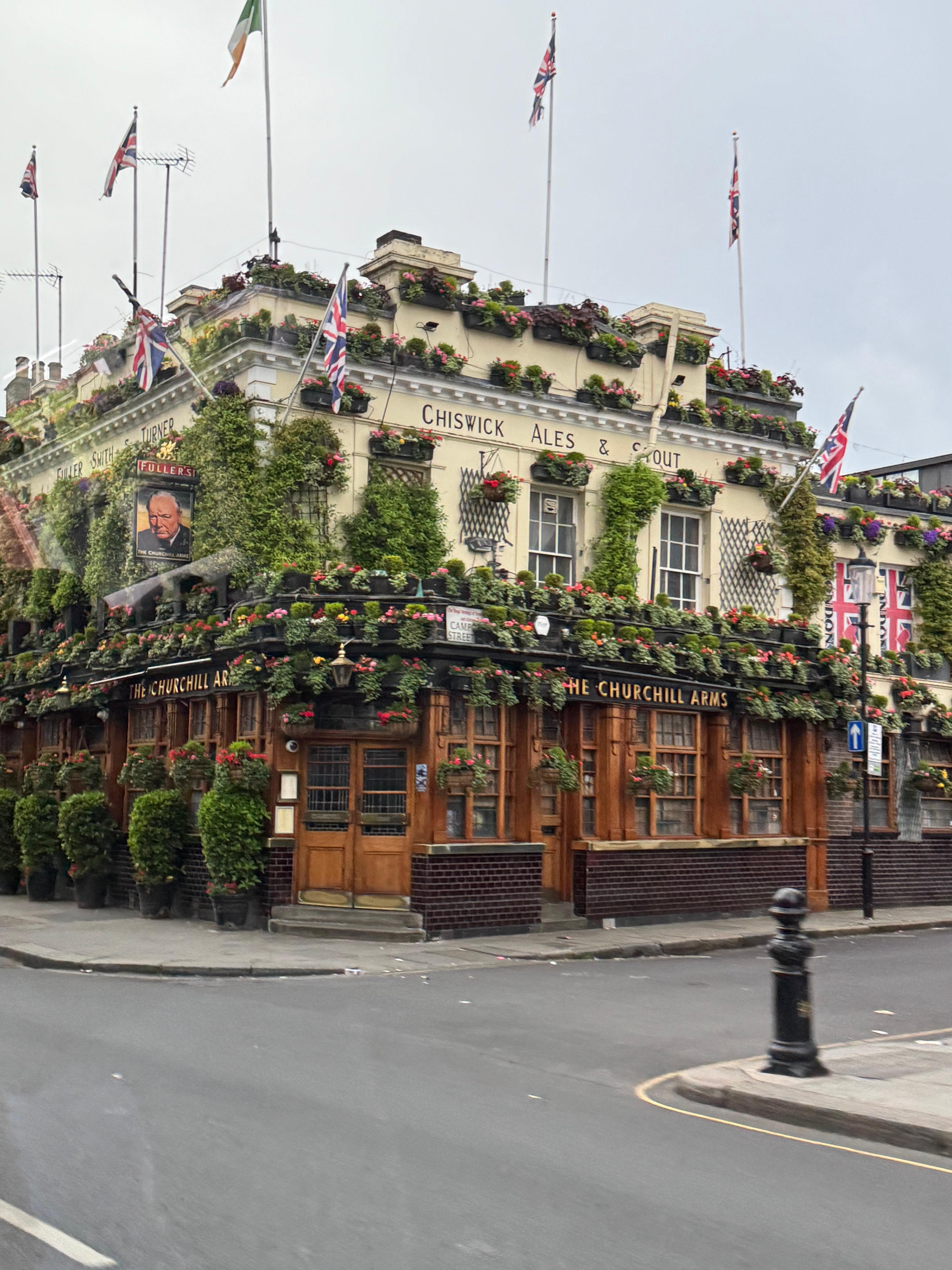 Nearby Churchill Arms pub