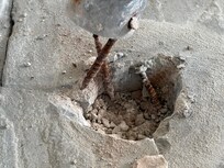 Broken rail and the attempt to fix prior to our stay