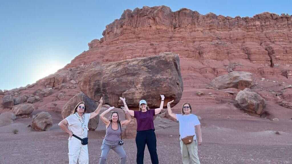 60 something's being silly at Lee's Ferry