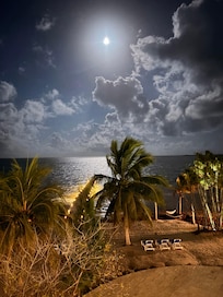 Moon lite beach from balcony