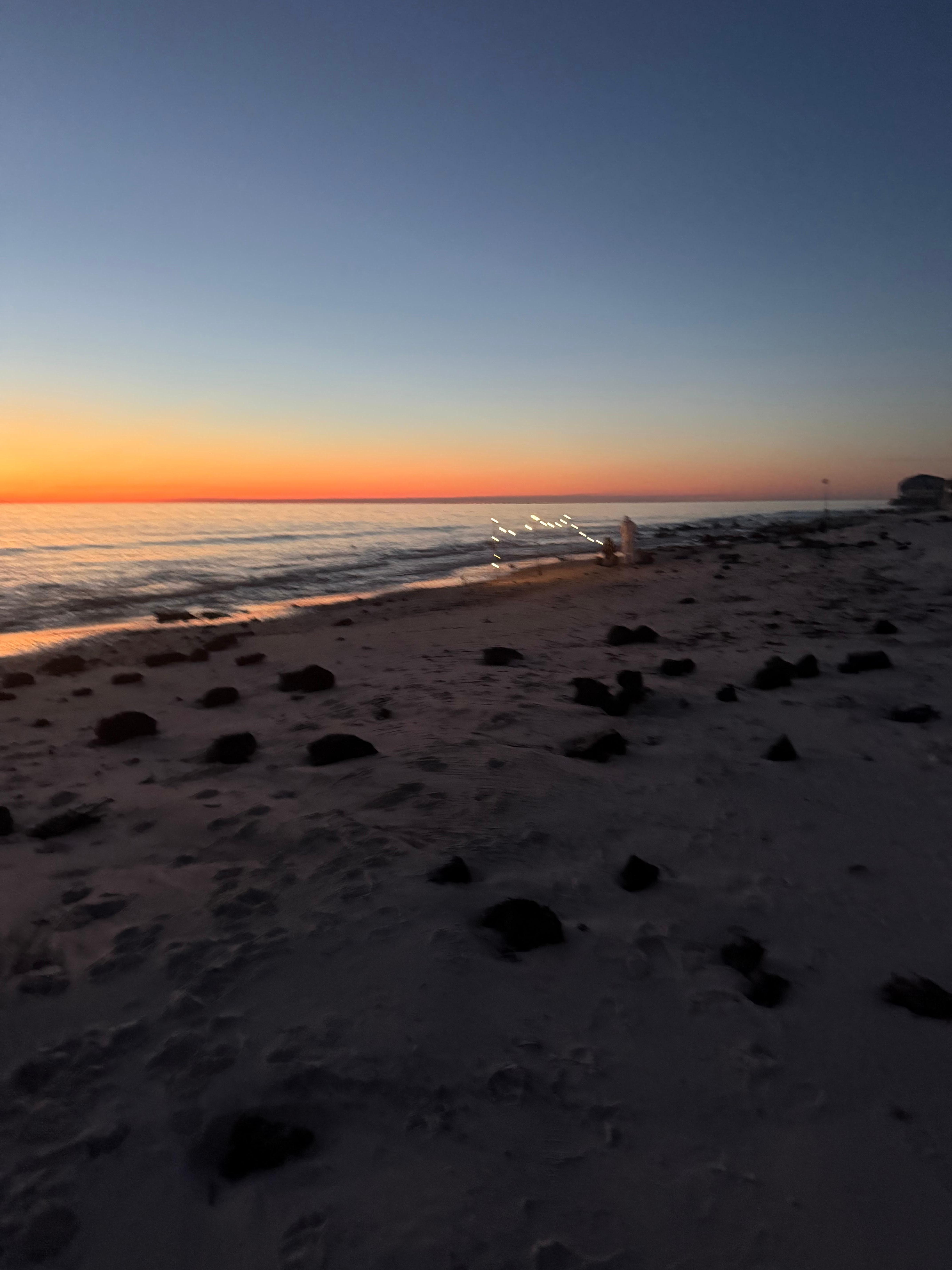 Sunset from the beach directly in front of the property 