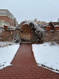 Snowy view from the front door