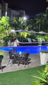 Lovely pool in the evening