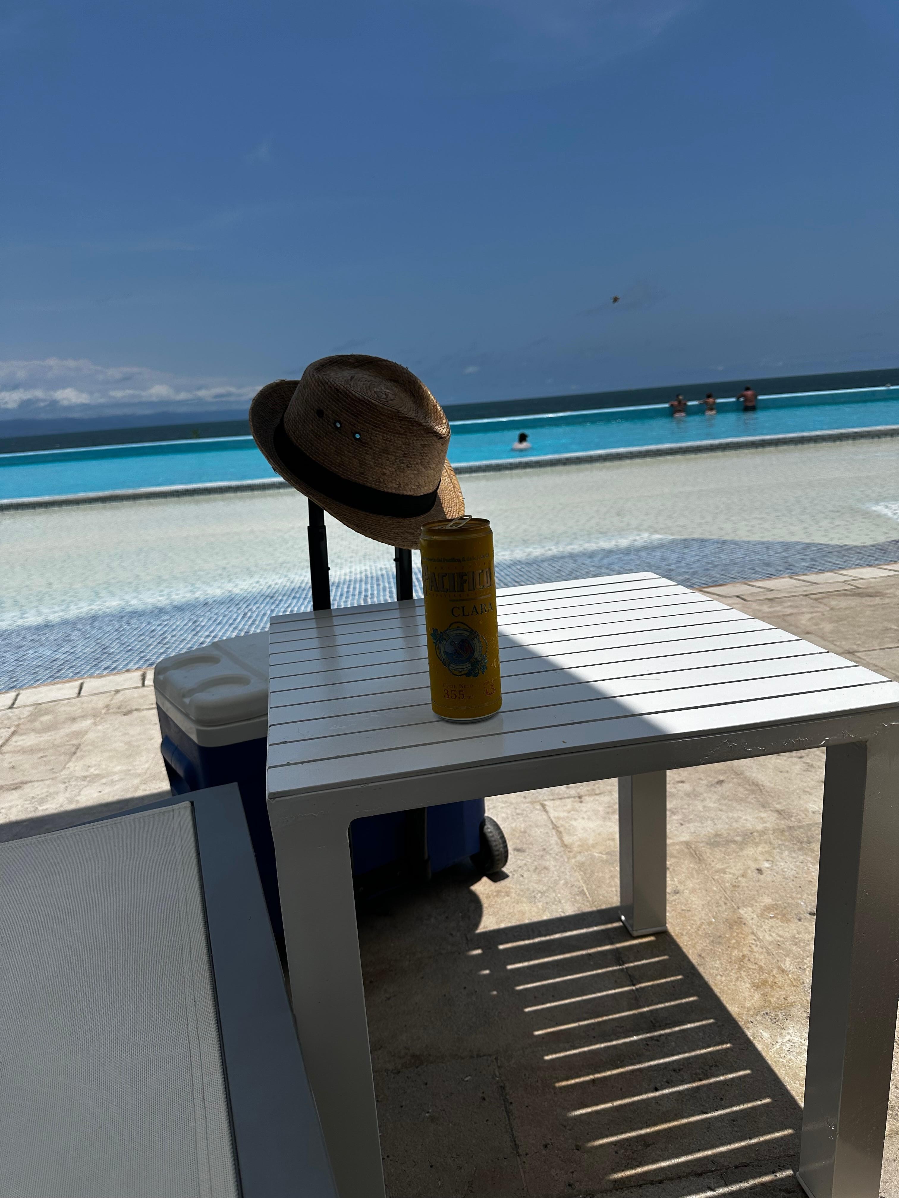 Chilling by the pool