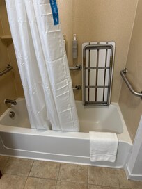 Here is my shower no tub!