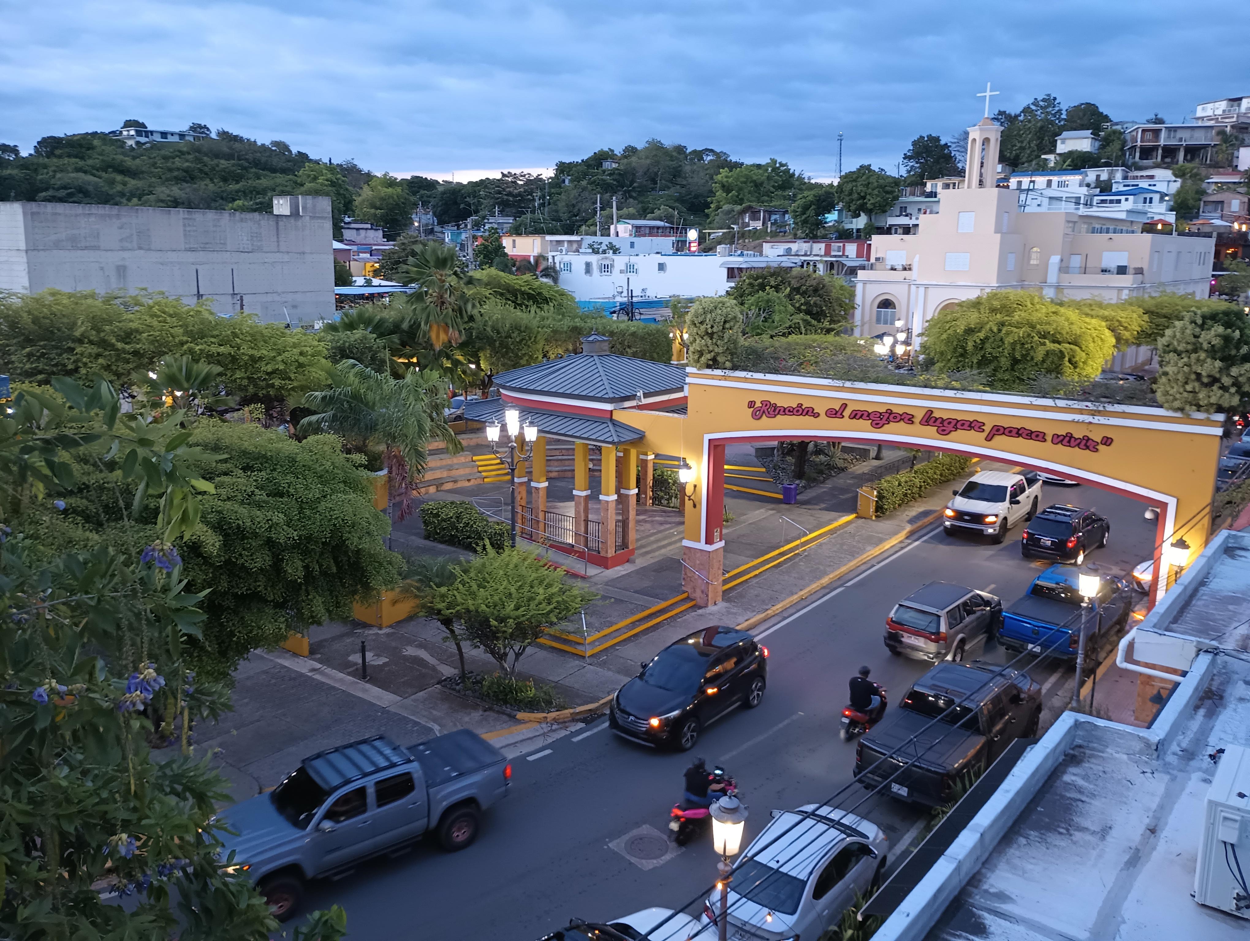 Main street from rooftop terrace 