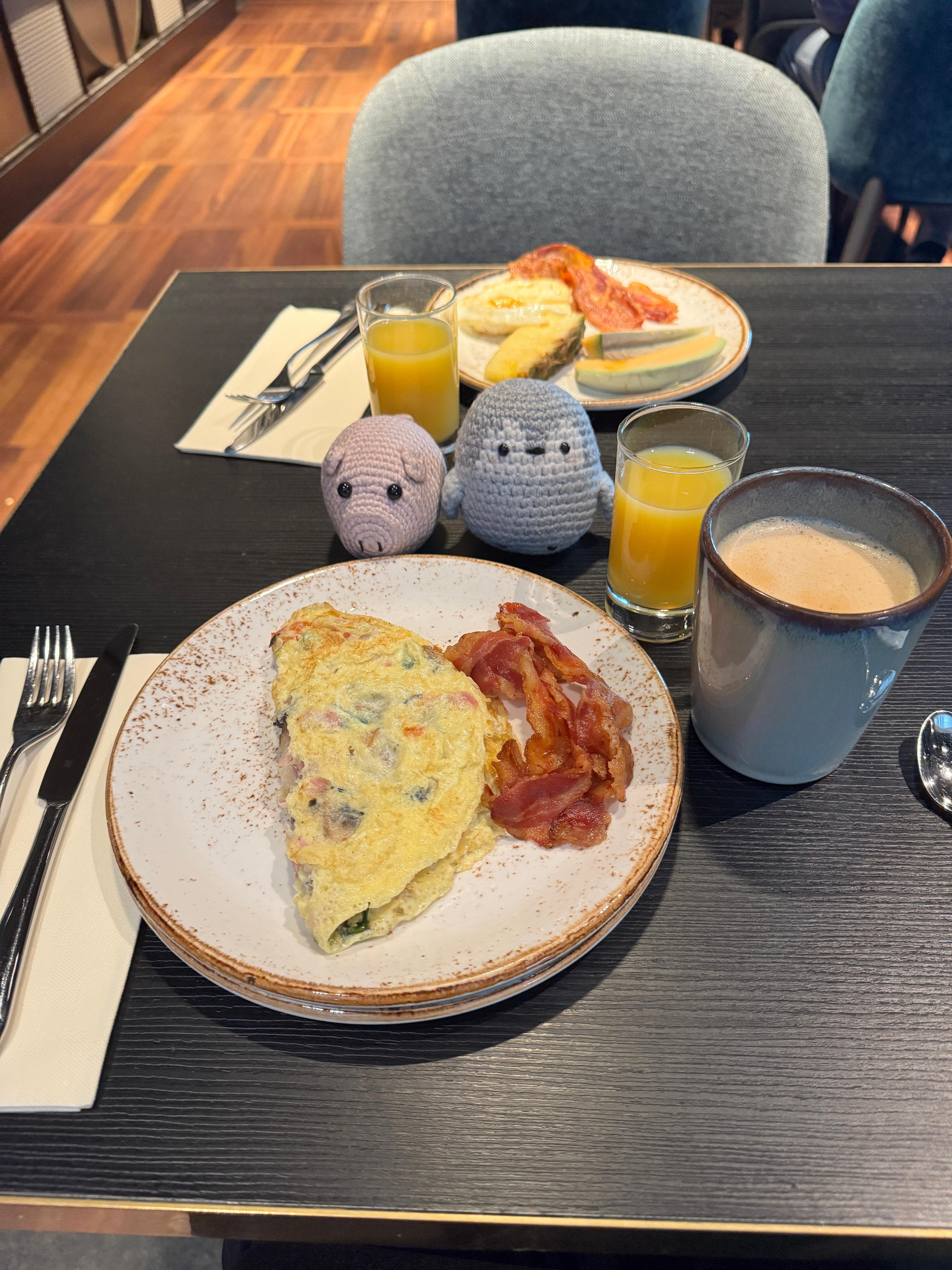 Omelets or eggs to order.