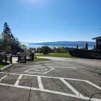 View from registration to lake.