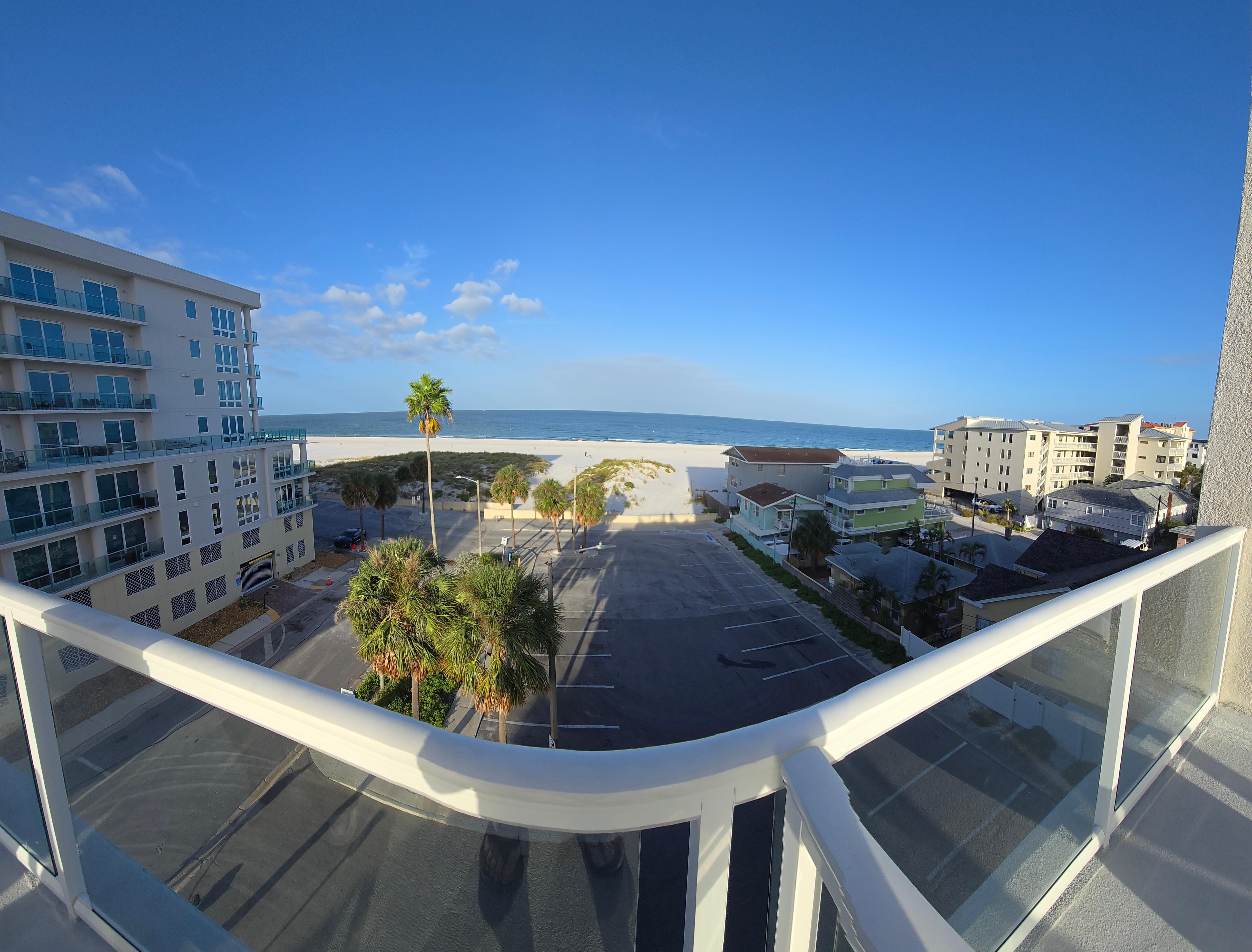View from outdoor bar floor. 