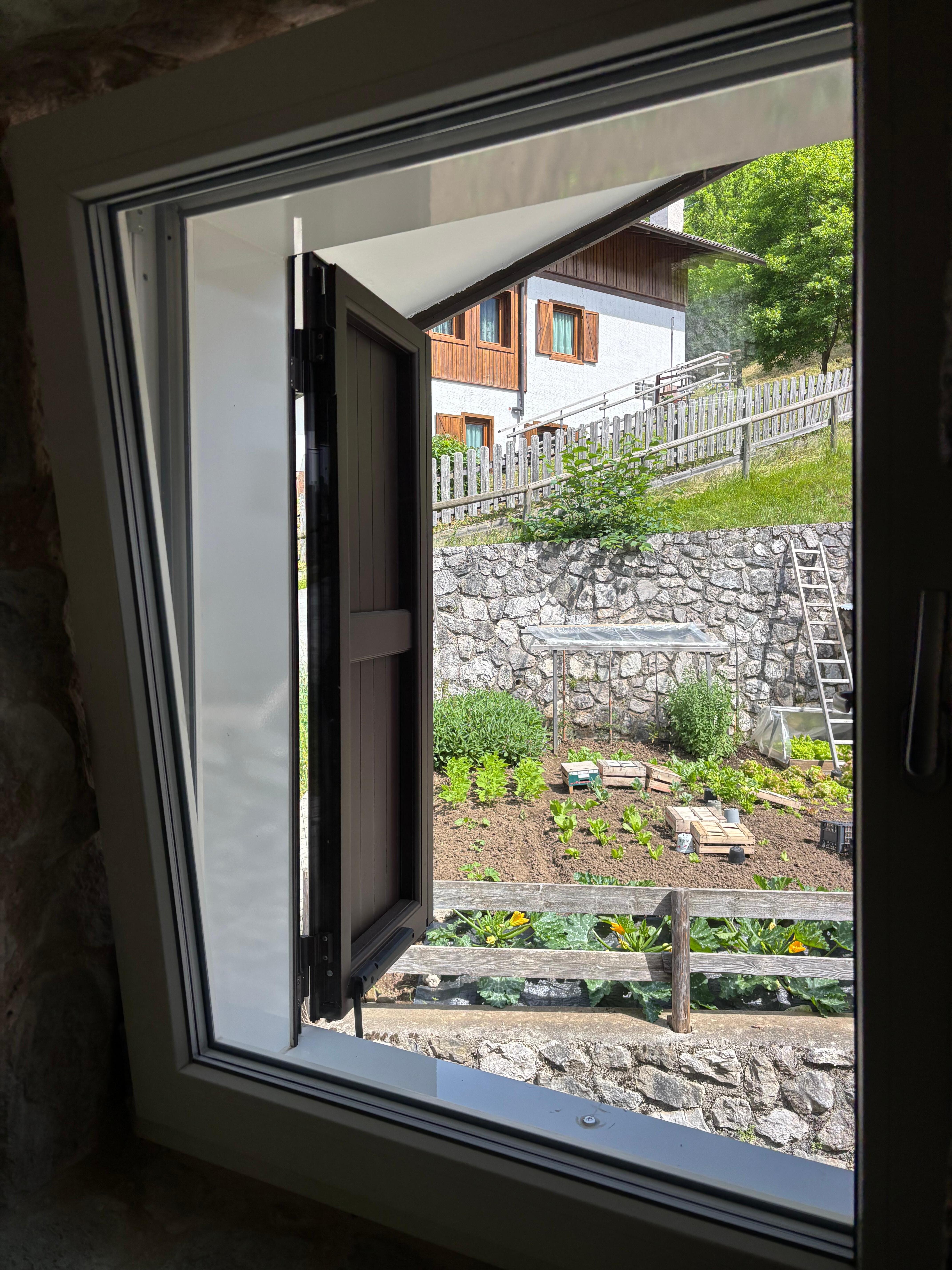 Garden view from primary bedroom