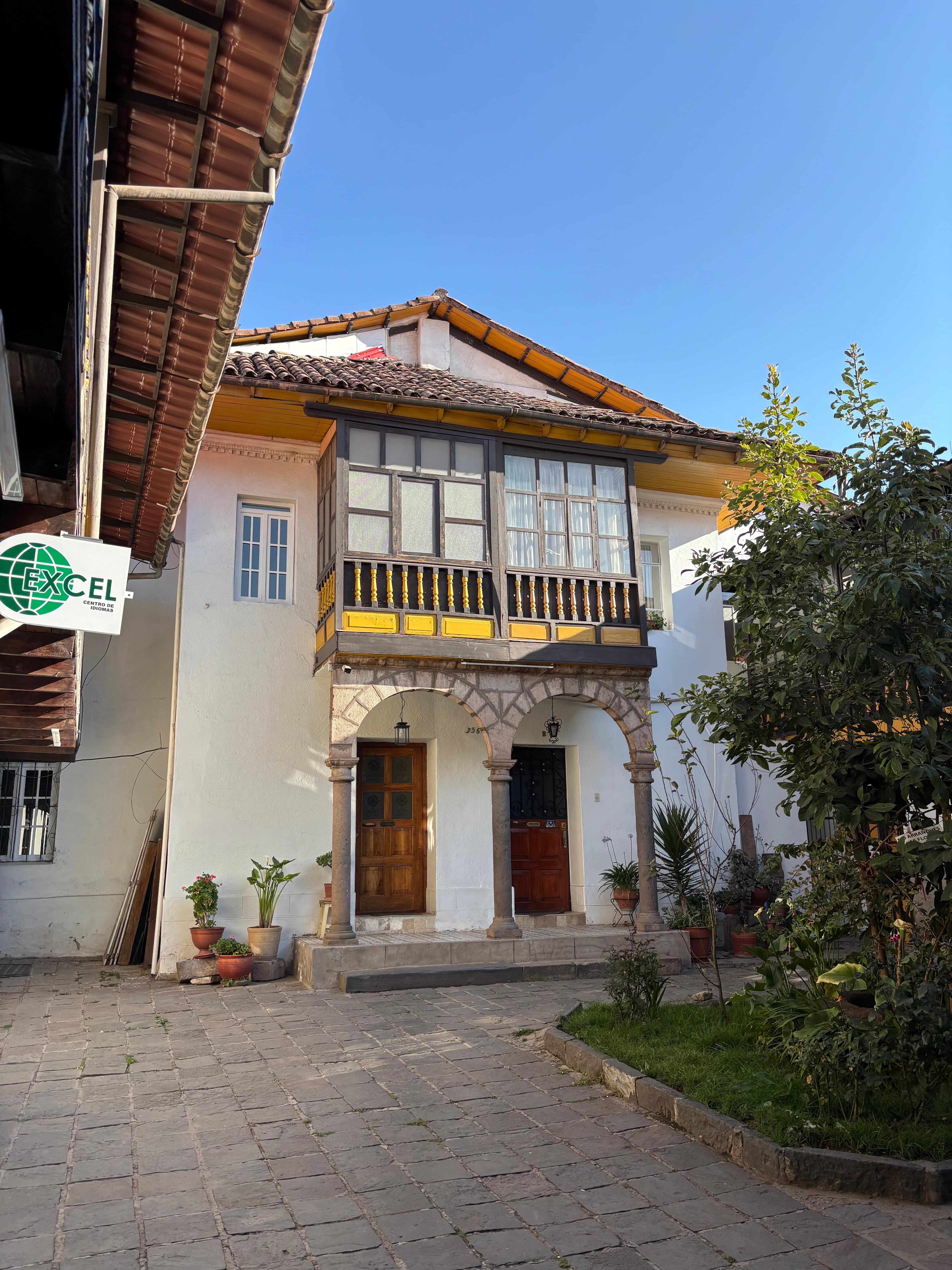 Front entrance from a courtyard off of street